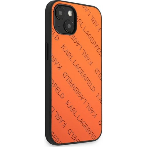 Etui Karl Lagerfeld KLHCP13SPTLO Apple iPhone 13 mini hardcase pomarańczowy/orange Perforated Allover