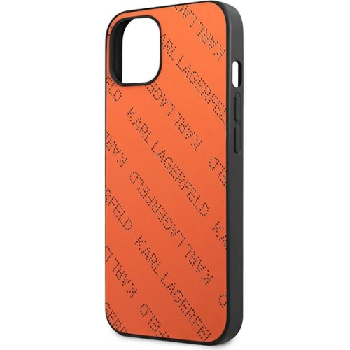 Etui Karl Lagerfeld KLHCP13SPTLO Apple iPhone 13 mini hardcase pomarańczowy/orange Perforated Allover