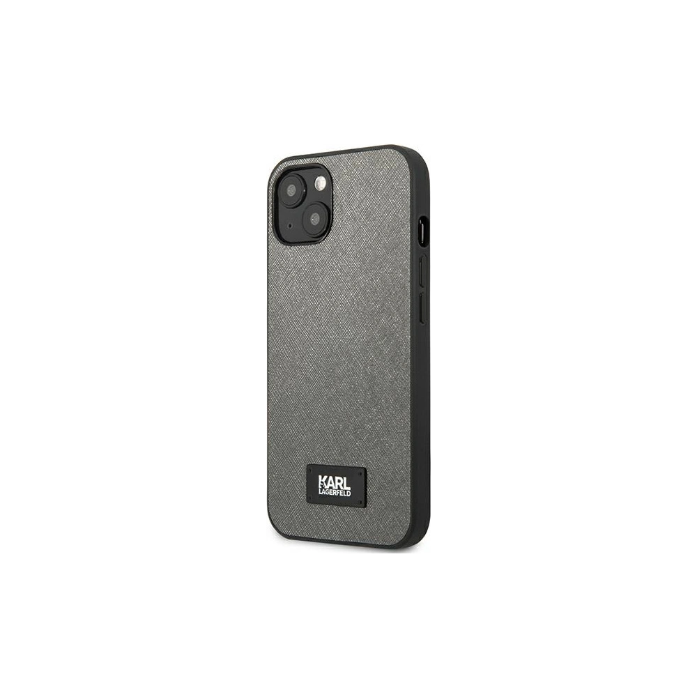 Hurtownia GSM - Etui Karl Lagerfeld KLHCP13SSFMP2DG Apple iPhone 13 mini hardcase srebrny/silver Saffiano Plaque - KLD968SLV - {ean13} - Hurt