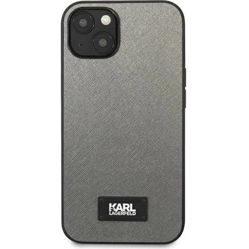 Etui Karl Lagerfeld KLHCP13SSFMP2DG Apple iPhone 13 mini hardcase srebrny/silver Saffiano Plaque