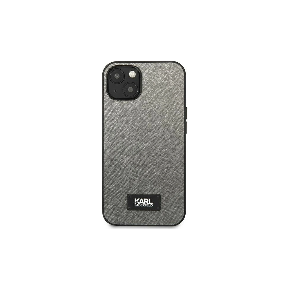 Hurtownia GSM - Etui Karl Lagerfeld KLHCP13SSFMP2DG Apple iPhone 13 mini hardcase srebrny/silver Saffiano Plaque - KLD968SLV - {ean13} - Hurt