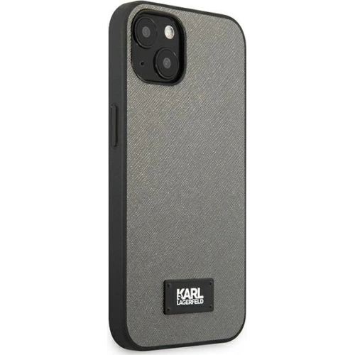 Etui Karl Lagerfeld KLHCP13SSFMP2DG Apple iPhone 13 mini hardcase srebrny/silver Saffiano Plaque