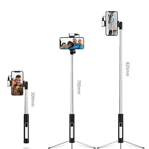 Hurtownia GSM - Kijek pentru selfie Benks Selfie Stick Z07 (cumpărător, stativ, lumini de iluminare) Negru - BKS197BLK - {ean13} - Hurt