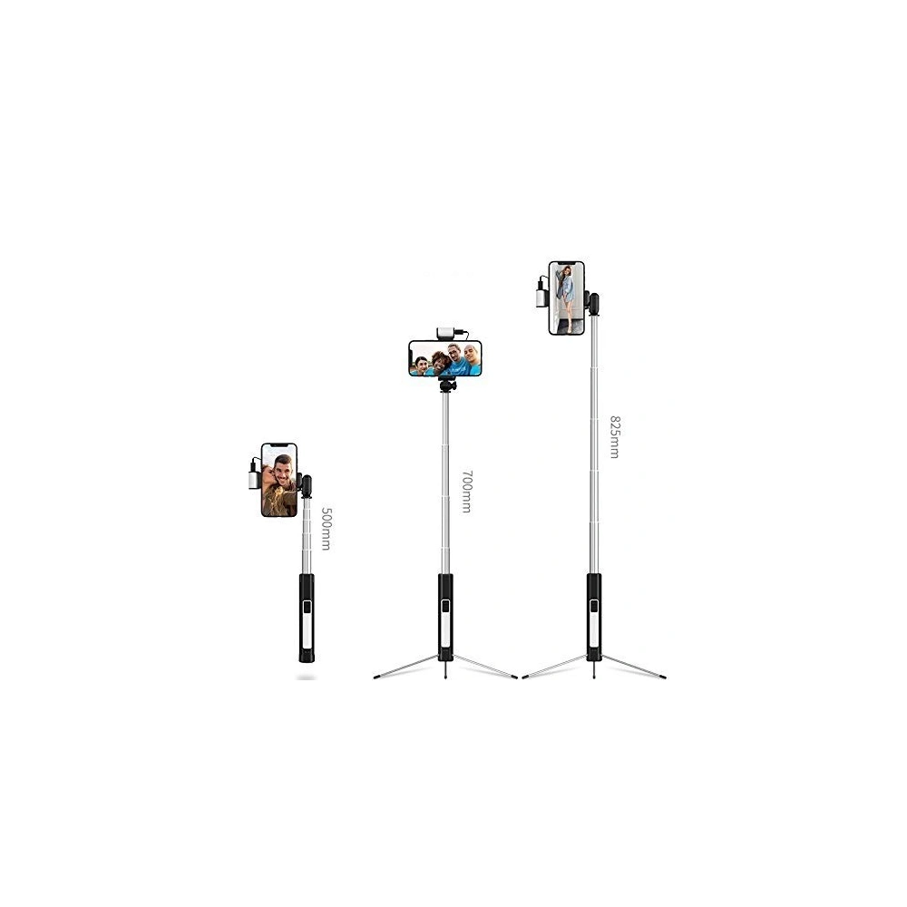 Hurtownia GSM - Kijek na selfie Benks Selfie Stick Z07 (selfie stick, stativ, osvětlení) Černá - BKS197BLK - {ean13} - Hurt
