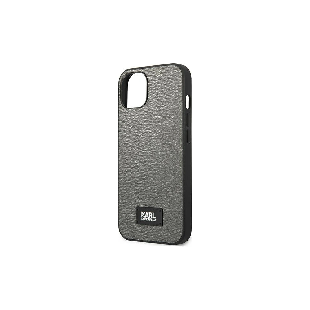 Hurtownia GSM - Etui Karl Lagerfeld KLHCP13SSFMP2DG Apple iPhone 13 mini hardcase srebrny/silver Saffiano Plaque - KLD968SLV - {ean13} - Hurt