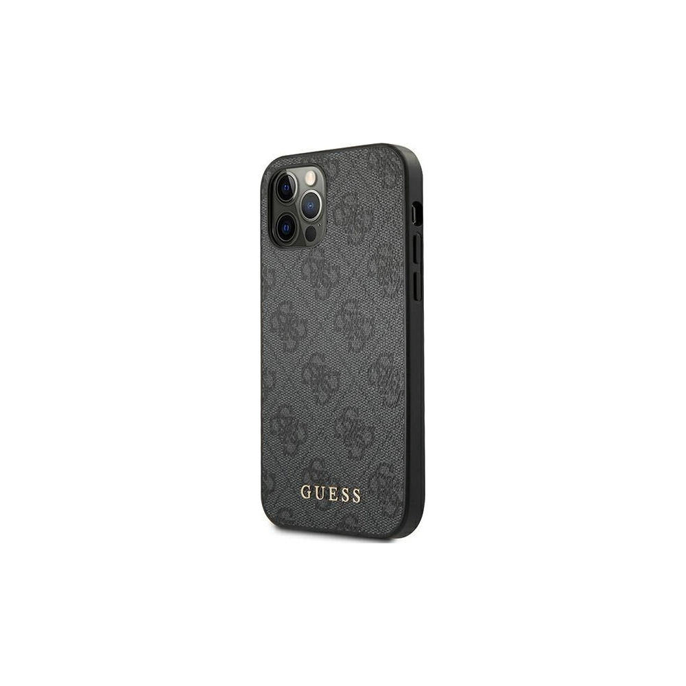 Hurtownia GSM - Etui Guess GUHCP12LG4GFGR Apple iPhone 12 Pro Max šedý/grey hard case 4G Metal Gold Logo - GUE1836GRY - {ean13} - Hurt