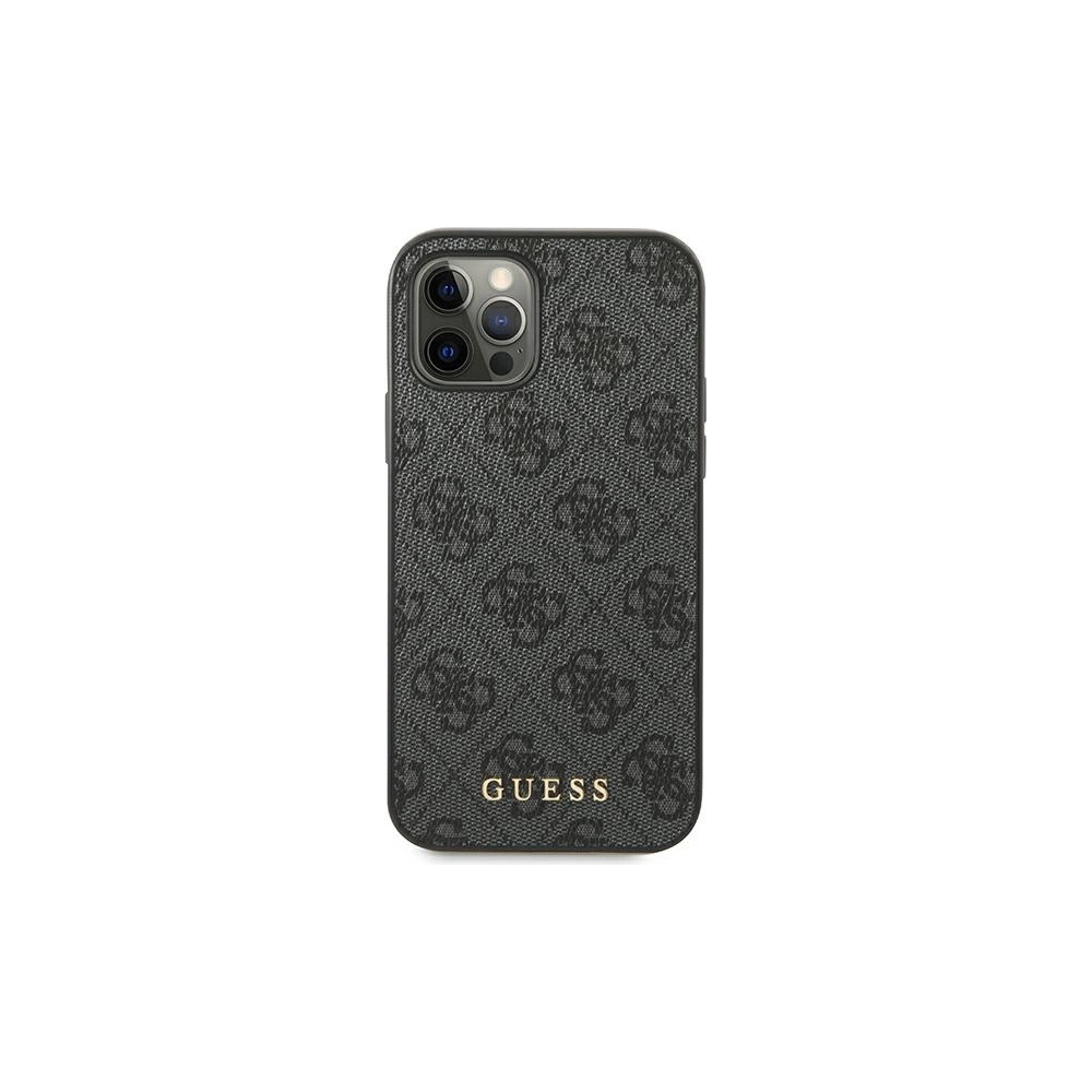 Hurtownia GSM - Etui Guess GUHCP12LG4GFGR Apple iPhone 12 Pro Max šedý/grey hard case 4G Metal Gold Logo - GUE1836GRY - {ean13} - Hurt