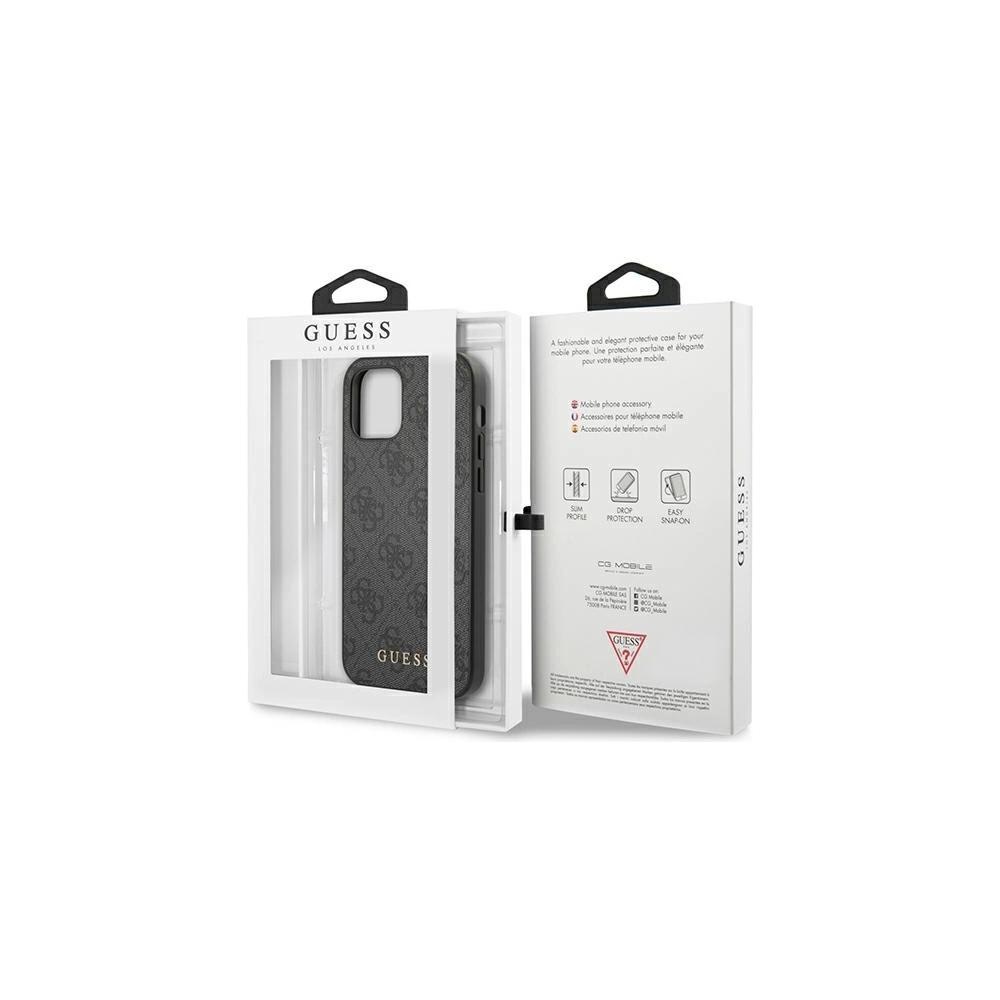 Hurtownia GSM - Etui Guess GUHCP12LG4GFGR Apple iPhone 12 Pro Max šedý/grey hard case 4G Metal Gold Logo - GUE1836GRY - {ean13} - Hurt
