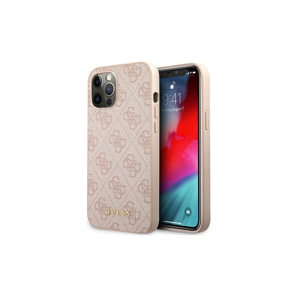 Hurtownia GSM - Etui Guess GUHCP12LG4GFPI Apple iPhone 12 Pro Max růžový/pink hard case 4G Metal Gold Logo - GUE1837PNK - {ean13} - Hurt