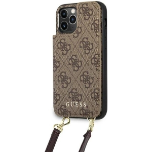 Hurtownia GSM - Etui Guess GUHCP12MCB4GB Apple iPhone 12/12 Pro hnědý/brown hardcase 4G Crossbody Cardslot - GUE1838BR - {ean13} - Hurt