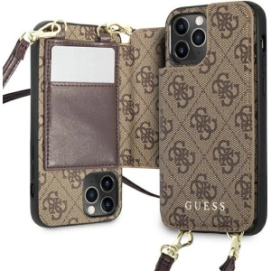 Hurtownia GSM - Etui Guess GUHCP12MCB4GB Apple iPhone 12/12 Pro hnědý/brown hardcase 4G Crossbody Cardslot - GUE1838BR - {ean13} - Hurt