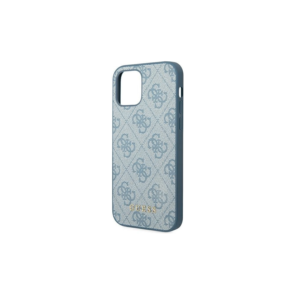 Hurtownia GSM - Etui Guess GUHCP12MG4GFBL Apple iPhone 12/12 Pro modré/blue tvrdé pouzdro 4G Metal Gold Logo - GUE1839BLU - {ean13} - Hurt