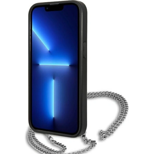 Etui Karl Lagerfeld KLHCP13XPMK Apple iPhone 13 Pro Max hardcase czarny/black Leather Textured and Chain