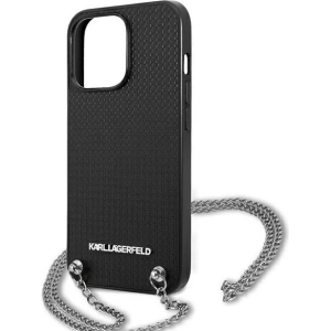 Hurtownia GSM - Etui Karl Lagerfeld KLHCP13XPMK Apple iPhone 13 Pro Max hardcase czarny/black Leather Textured and Chain - KLD971BLK - {ean13} - Hurt