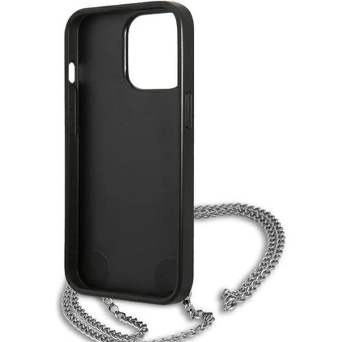 Etui Karl Lagerfeld KLHCP13XPMK Apple iPhone 13 Pro Max hardcase czarny/black Leather Textured and Chain