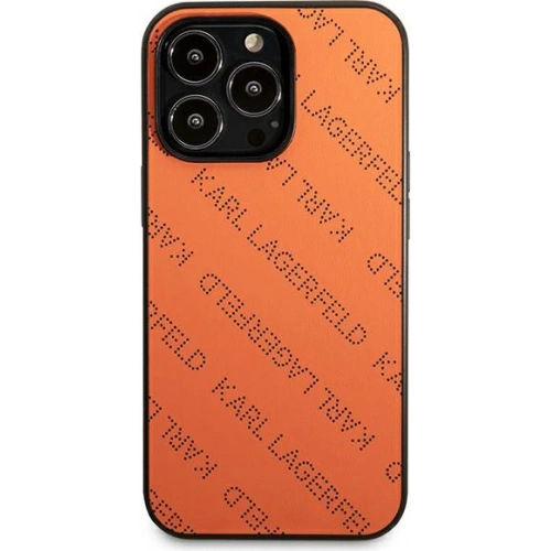 Etui Karl Lagerfeld KLHCP13XPTLO Apple iPhone 13 Pro Max hardcase pomarańczowy/orange Perforated Allover