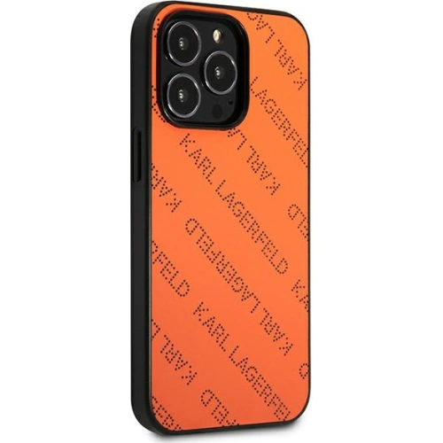 Etui Karl Lagerfeld KLHCP13XPTLO Apple iPhone 13 Pro Max hardcase pomarańczowy/orange Perforated Allover