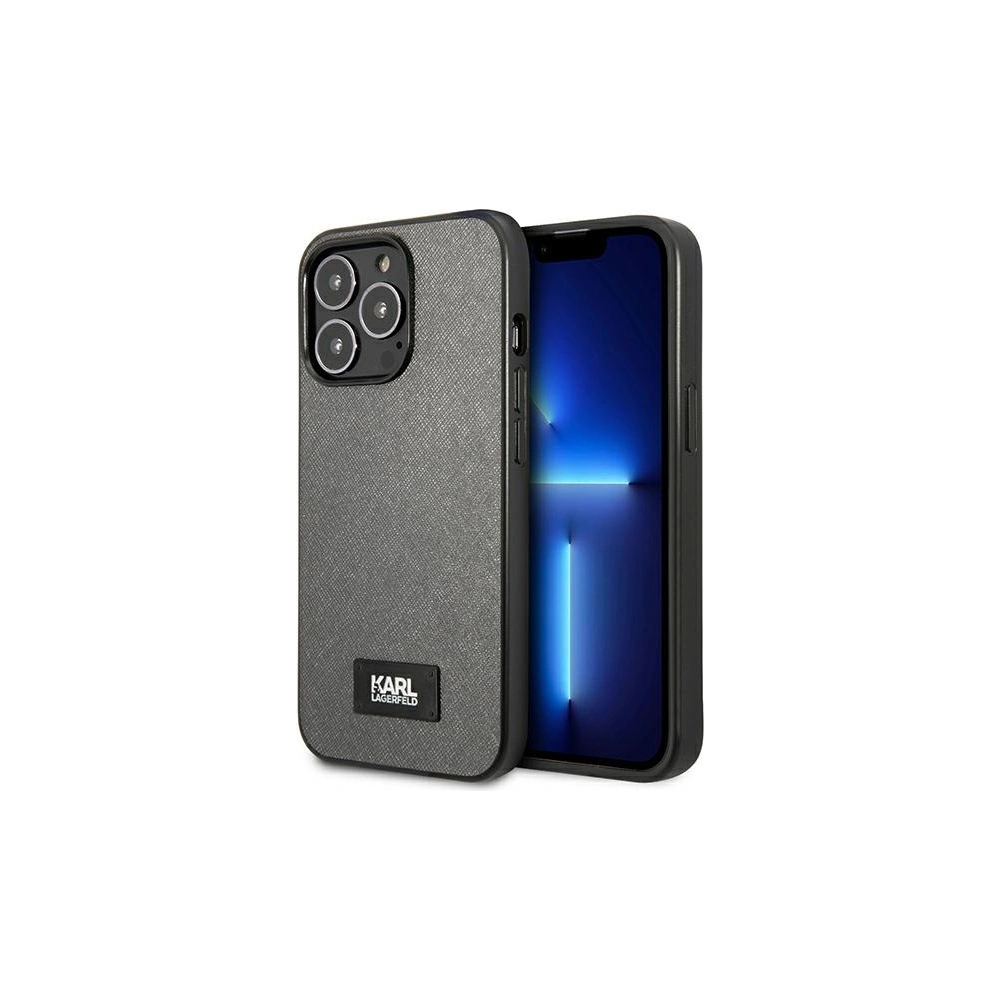 Hurtownia GSM - Etui Karl Lagerfeld KLHCP13XSFMP2DG Apple iPhone 13 Pro Max hardcase stříbrný/silver Saffiano Plaque - KLD974SLV - {ean13} - Hurt