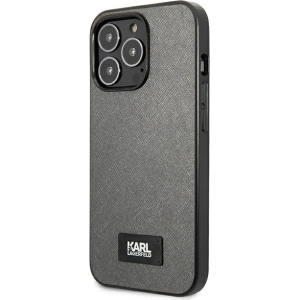 Hurtownia GSM - Etui Karl Lagerfeld KLHCP13XSFMP2DG Apple iPhone 13 Pro Max hardcase srebrny/silver Saffiano Plaque - KLD974SLV - {ean13} - Hurt
