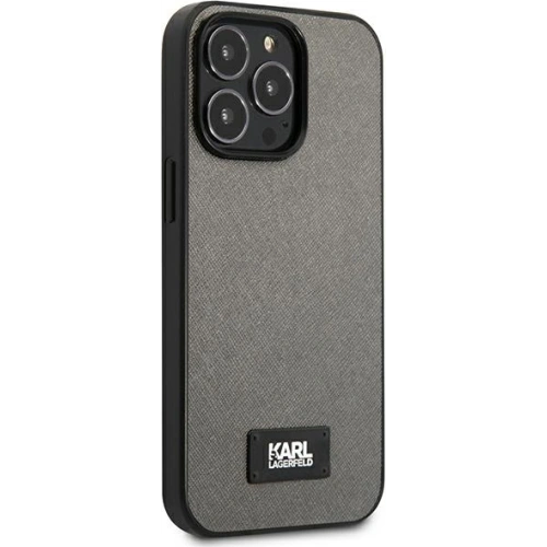 Etui Karl Lagerfeld KLHCP13XSFMP2DG Apple iPhone 13 Pro Max hardcase srebrny/silver Saffiano Plaque