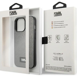 Hurtownia GSM - Etui Karl Lagerfeld KLHCP13XSFMP2DG Apple iPhone 13 Pro Max hardcase srebrny/silver Saffiano Plaque - KLD974SLV - {ean13} - Hurt