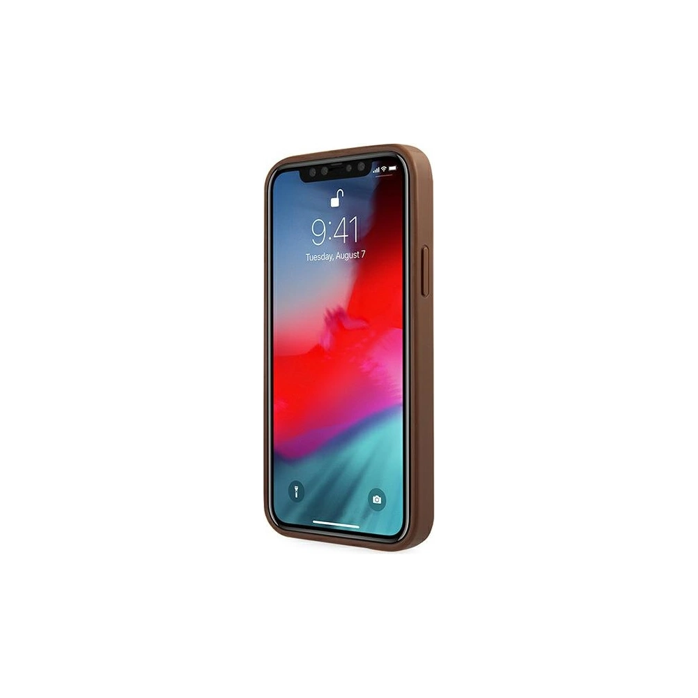 Hurtownia GSM - Etui Guess GUHCP12MG4GFBR Apple iPhone 12/12 Pro brązowy/brown hard case 4G Metal Gold Logo - GUE1840BR - {ean13} - Hurt