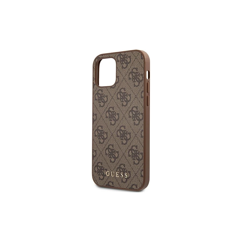 Hurtownia GSM - Etui Guess GUHCP12MG4GFBR Apple iPhone 12/12 Pro brązowy/brown hard case 4G Metal Gold Logo - GUE1840BR - {ean13} - Hurt