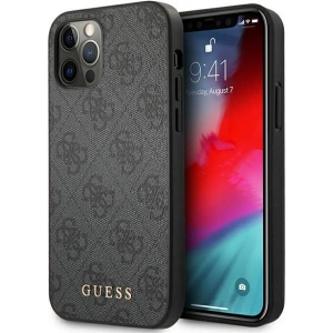 Hurtownia GSM - Etui Guess GUHCP12MG4GFGR Apple iPhone 12/12 Pro šedé/grey hard case 4G Metal Gold Logo - GUE1841GRY - {ean13} - Hurt