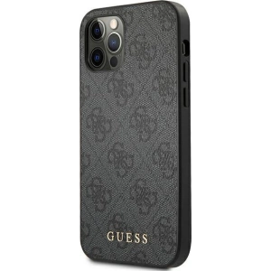 Hurtownia GSM - Etui Guess GUHCP12MG4GFGR Apple iPhone 12/12 Pro šedé/grey hard case 4G Metal Gold Logo - GUE1841GRY - {ean13} - Hurt