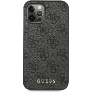 Hurtownia GSM - Etui Guess GUHCP12MG4GFGR Apple iPhone 12/12 Pro šedé/grey hard case 4G Metal Gold Logo - GUE1841GRY - {ean13} - Hurt