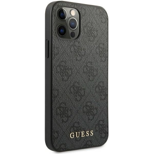 Hurtownia GSM - Etui Guess GUHCP12MG4GFGR Apple iPhone 12/12 Pro šedé/grey hard case 4G Metal Gold Logo - GUE1841GRY - {ean13} - Hurt