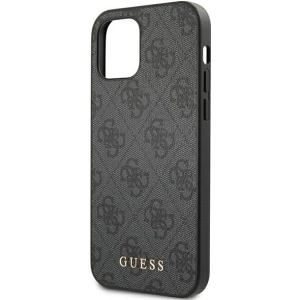 Hurtownia GSM - Etui Guess GUHCP12MG4GFGR Apple iPhone 12/12 Pro šedé/grey hard case 4G Metal Gold Logo - GUE1841GRY - {ean13} - Hurt