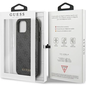 Hurtownia GSM - Etui Guess GUHCP12MG4GFGR Apple iPhone 12/12 Pro šedé/grey hard case 4G Metal Gold Logo - GUE1841GRY - {ean13} - Hurt