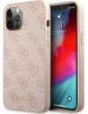 Etui Guess GUHCP12MG4GFPI Apple iPhone 12/12 Pro różowy/pink hard case 4G Metal Gold Logo