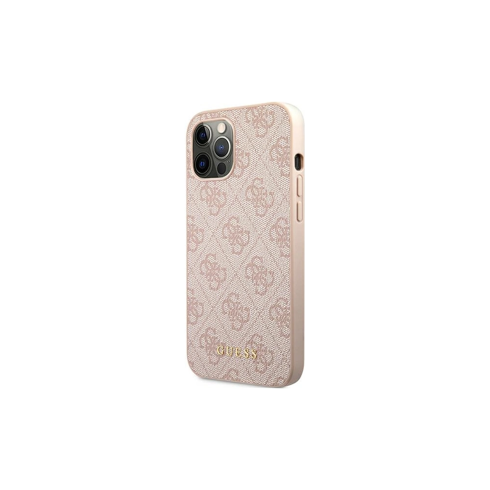 Hurtownia GSM - Etui Guess GUHCP12MG4GFPI Apple iPhone 12/12 Pro różowy/pink hard case 4G Metal Gold Logo - GUE1842PNK - {ean13} - Hurt