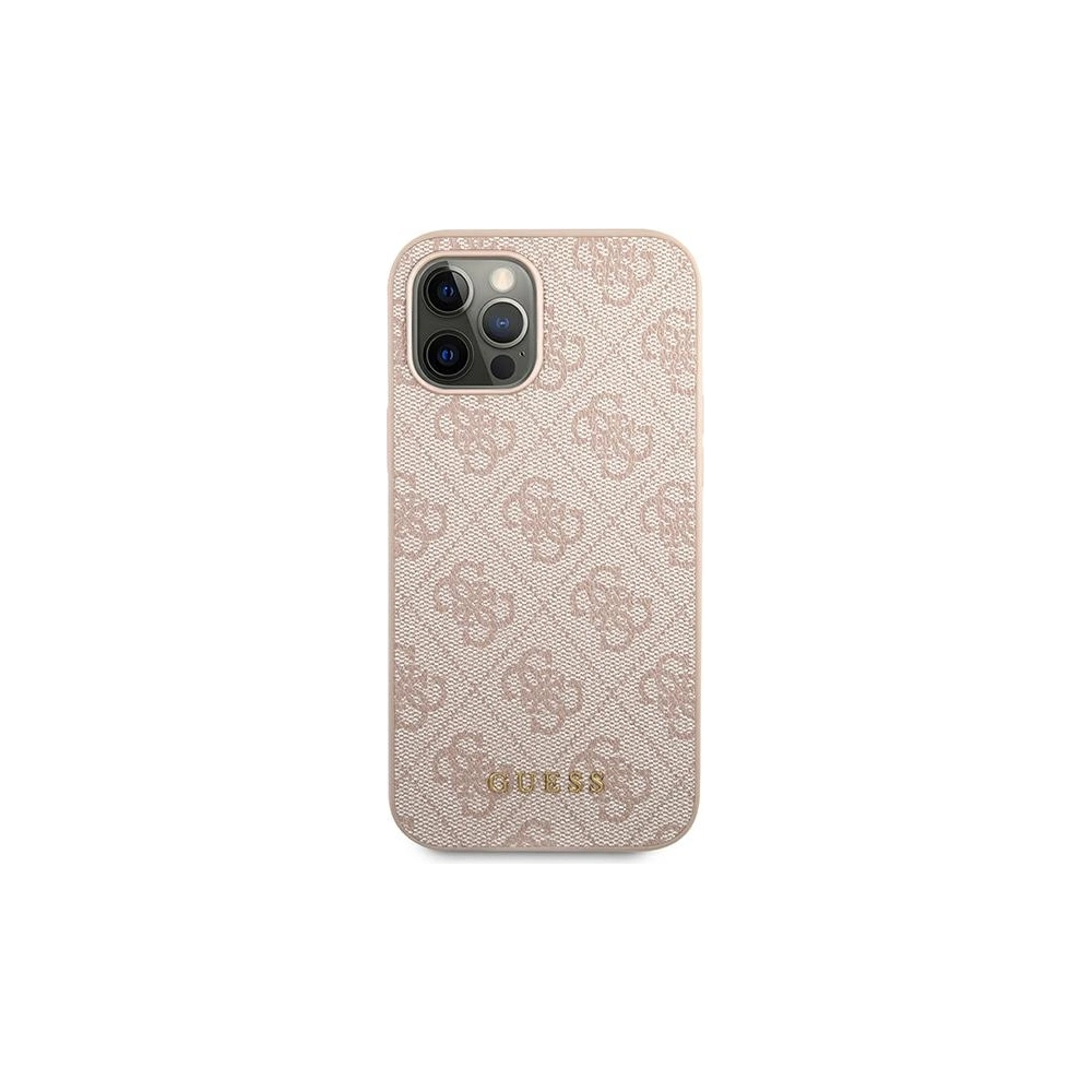Hurtownia GSM - Etui Guess GUHCP12MG4GFPI Apple iPhone 12/12 Pro różowy/pink hard case 4G Metal Gold Logo - GUE1842PNK - {ean13} - Hurt