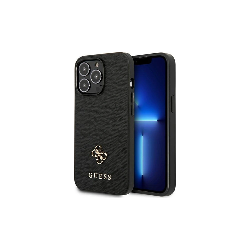 Hurtownia GSM - Etui Guess GUHCP13LPS4MK Apple iPhone 13 Pro czarny/black hardcase Saffiano 4G Small Metal Logo - GUE1843BLK - {ean13} - Hurt