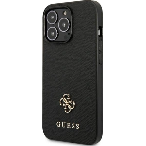 Etui Guess GUHCP13LPS4MK Apple iPhone 13 Pro czarny/black hardcase Saffiano 4G Small Metal Logo