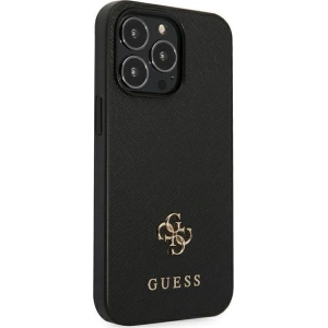 Etui Guess GUHCP13LPS4MK Apple iPhone 13 Pro czarny/black hardcase Saffiano 4G Small Metal Logo