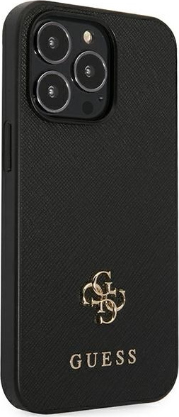 Kryt Guess GUHCP13LPS4MK Apple iPhone 13 Pro black hardcase Saffiano 4G Small Metal Logo