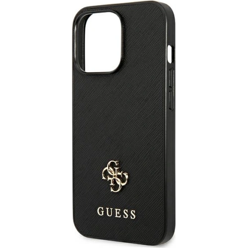Etui Guess GUHCP13LPS4MK Apple iPhone 13 Pro czarny/black hardcase Saffiano 4G Small Metal Logo