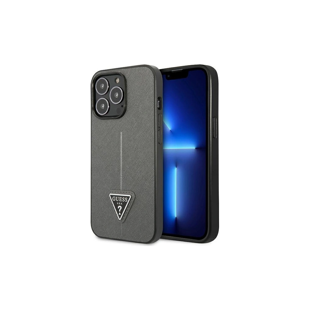 Hurtownia GSM - Etui Guess GUHCP13LPSATLG Apple iPhone 13 Pro stříbrný/silver hardcase Saffiano Triangle Logo - GUE1844SLV - {ean13} - Hurt