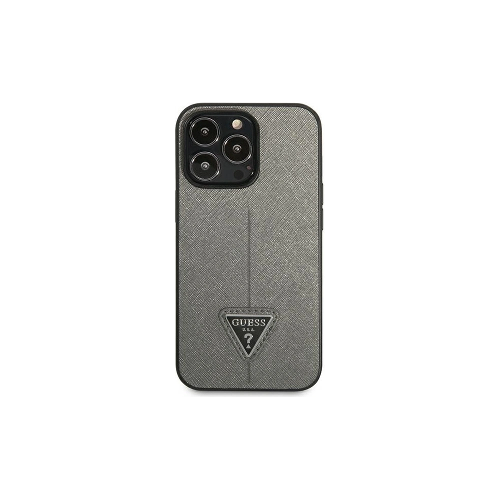 Hurtownia GSM - Etui Guess GUHCP13LPSATLG Apple iPhone 13 Pro stříbrný/silver hardcase Saffiano Triangle Logo - GUE1844SLV - {ean13} - Hurt