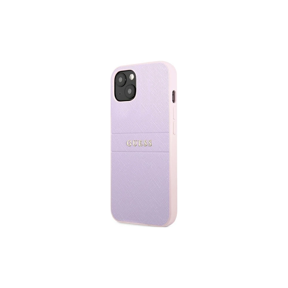 Hurtownia GSM - Etui Guess GUHCP13SPSASBPU Apple iPhone 13 mini fialová/purple Saffiano Hot Stamp & Metal Logo - GUE1848PRP - {ean13} - Hurt