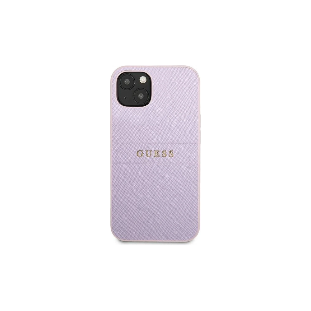Hurtownia GSM - Etui Guess GUHCP13SPSASBPU Apple iPhone 13 mini fialová/purple Saffiano Hot Stamp & Metal Logo - GUE1848PRP - {ean13} - Hurt