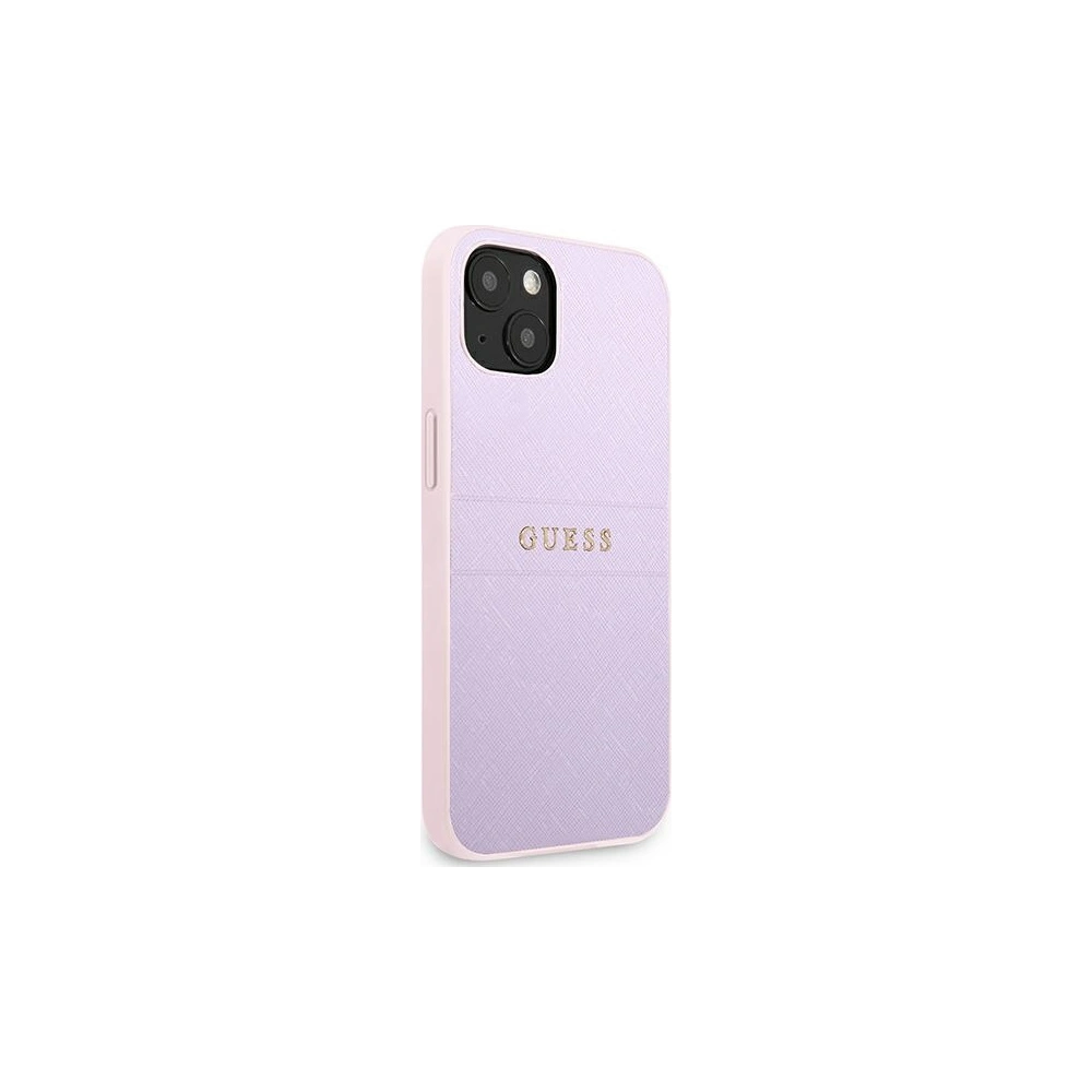 Hurtownia GSM - Etui Guess GUHCP13SPSASBPU Apple iPhone 13 mini fialová/purple Saffiano Hot Stamp & Metal Logo - GUE1848PRP - {ean13} - Hurt