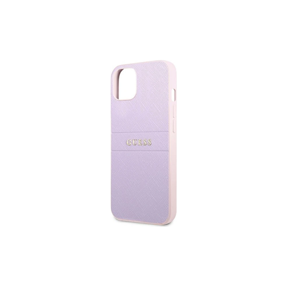Hurtownia GSM - Etui Guess GUHCP13SPSASBPU Apple iPhone 13 mini fialová/purple Saffiano Hot Stamp & Metal Logo - GUE1848PRP - {ean13} - Hurt