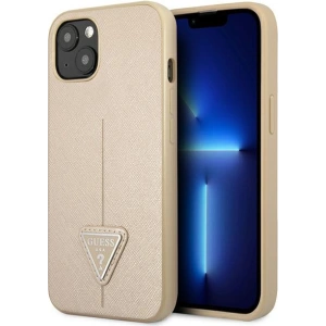 Hurtownia GSM - Etui Guess GUHCP13SPSATLE Apple iPhone 13 mini beżowy/beige hardcase Saffiano Triangle Logo - GUE1849BEI - {ean13} - Hurt