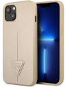 Case Guess GUHCP13SPSATLE Apple iPhone 13 mini beige/beige Hardcase Saffiano Triangle Logo
