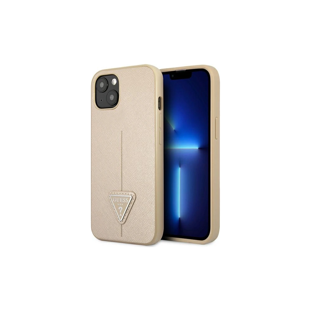 Hurtownia GSM - Etui Guess GUHCP13SPSATLE Apple iPhone 13 mini béžový/beige hardcase Saffiano Triangle Logo - GUE1849BEI - {ean13} - Hurt